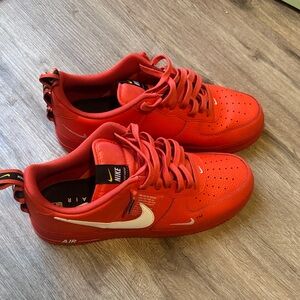 Nike Rare SIZE 13 ORANGE and White Air Sneakers